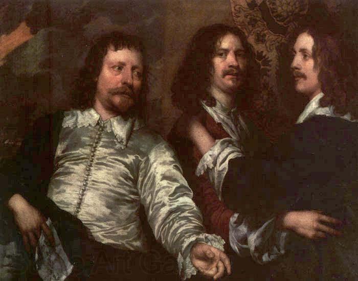 William Dobson The Painter with Sir Charles Cottrell and Sir Balthasar Gerbier by William Dobson Norge oil painting art